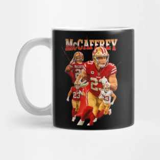 Christian McCaffrey 49ers Bootleg Graphic Art | #23 Vintage Fan Collage Mug