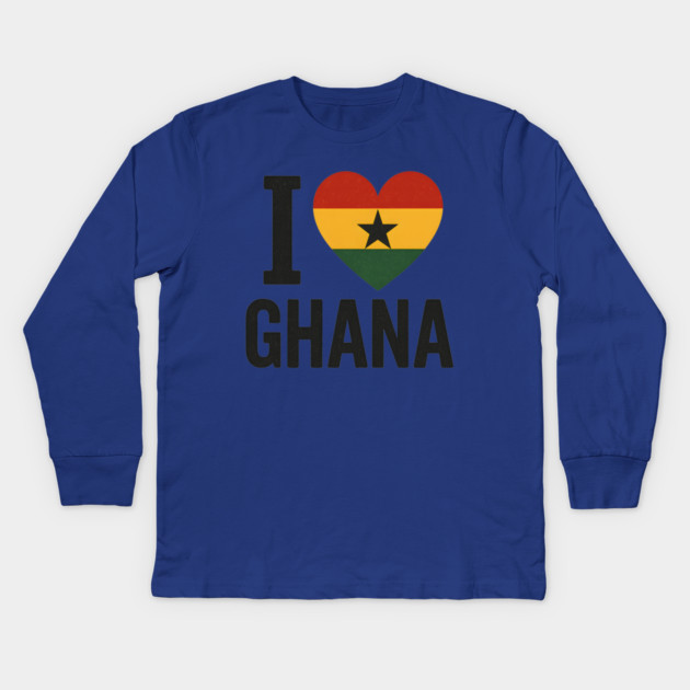 I Love Ghana Kids Long Sleeve T-Shirt by Adwoa's Store