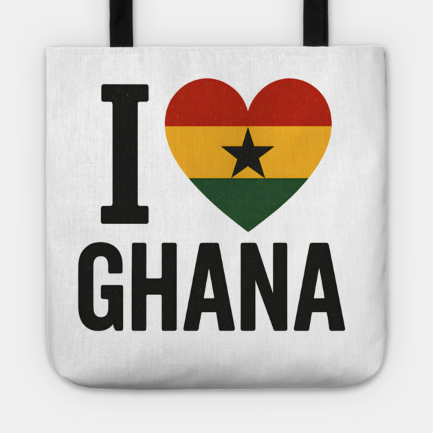 I Love Ghana Tote by Adwoa's Store