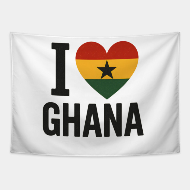 I Love Ghana Tapestry by Adwoa's Store