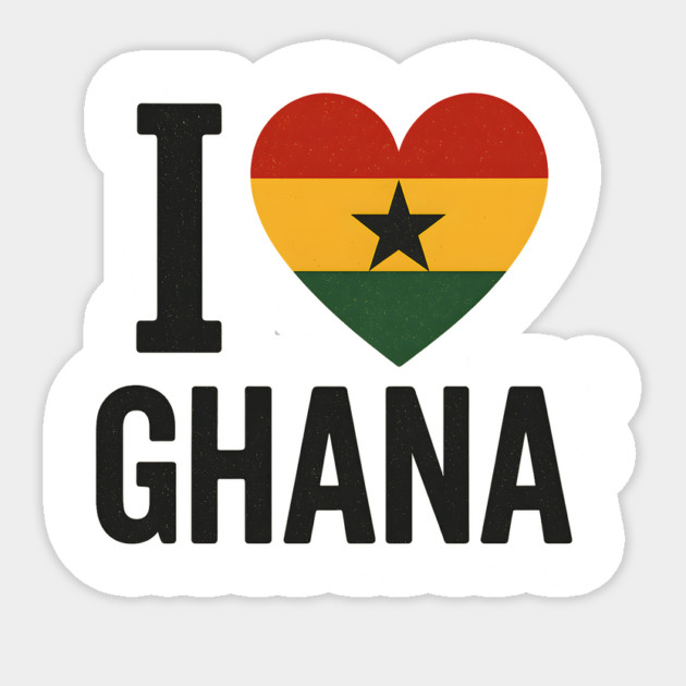 I Love Ghana Sticker by Adwoa's Store