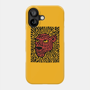 Tiger Linocut Art - Wildlife Enthusiast Gift Phone Case