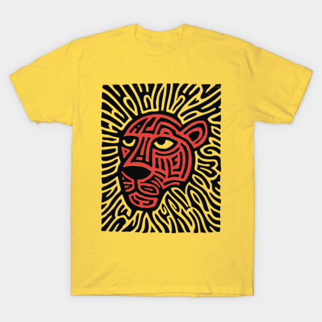 Tiger Linocut Art - Wildlife Enthusiast Gift T-Shirt by TuncGK