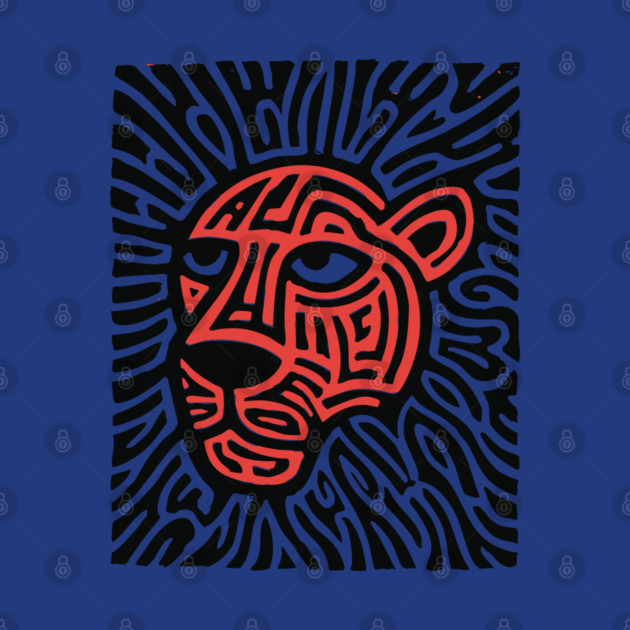 Tiger Linocut Art - Wildlife Enthusiast Gift by TuncGK