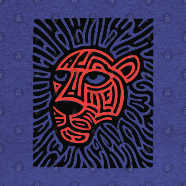 Tiger Linocut Art - Wildlife Enthusiast Gift by TuncGK