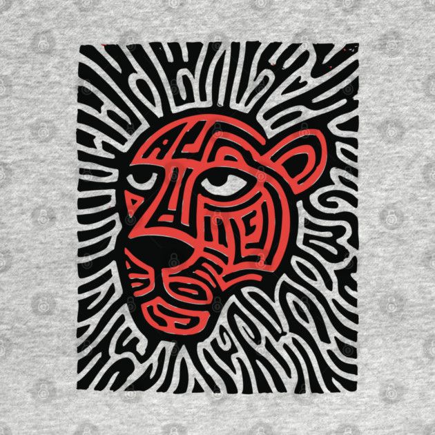 Tiger Linocut Art - Wildlife Enthusiast Gift by TuncGK