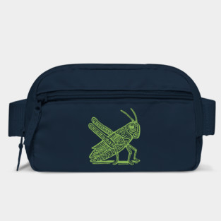 Grasshopper Linocut Art - Nature-Inspired Gift Bag