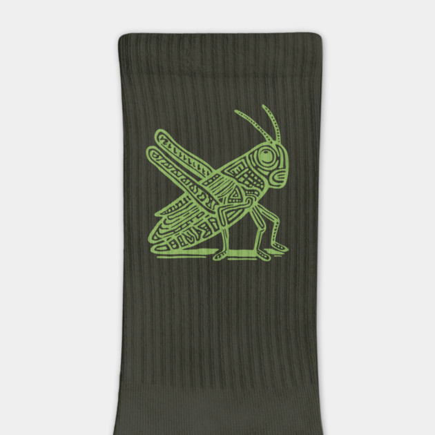 Grasshopper Linocut Art - Nature-Inspired Gift by TuncGK