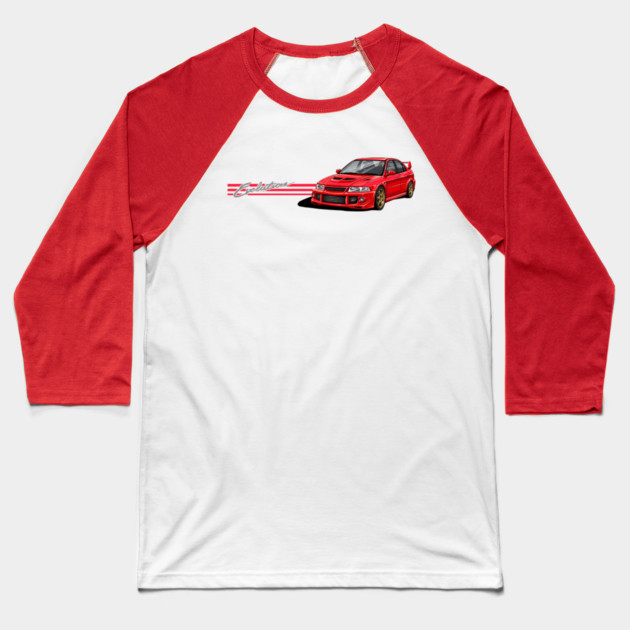Mitsubishi Lancer evolution JDM car Baseball T-Shirt by monsalveautos