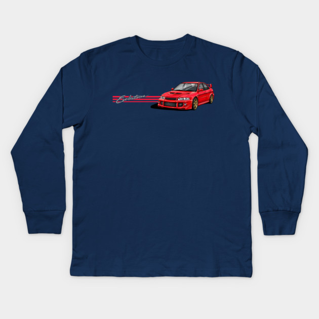 Mitsubishi Lancer evolution JDM car Kids Long Sleeve T-Shirt by monsalveautos