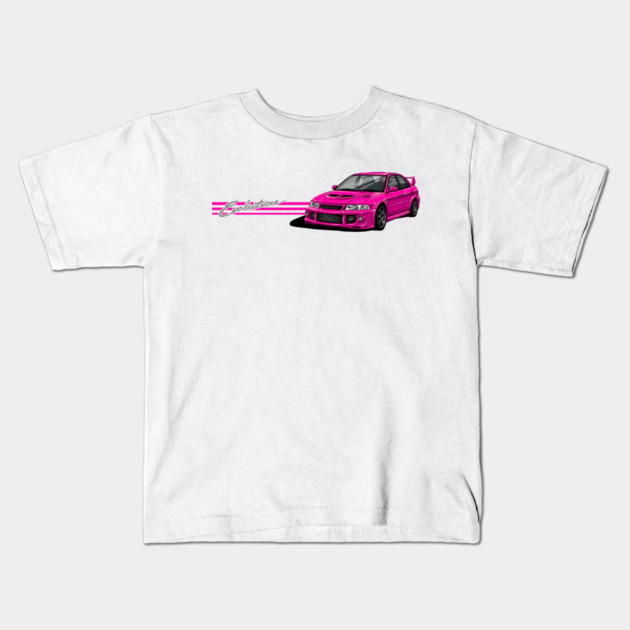 mitsubishi evo classic car Kids T-Shirt by monsalveautos