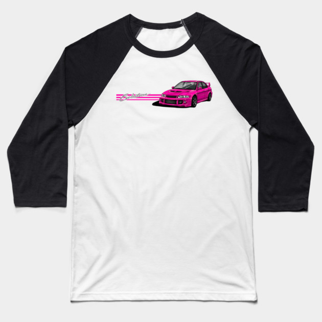 mitsubishi evo classic car Baseball T-Shirt by monsalveautos
