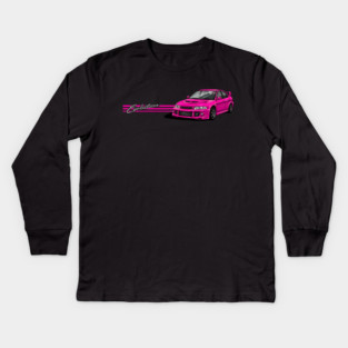 mitsubishi evo classic car Kids Long Sleeve T-Shirt