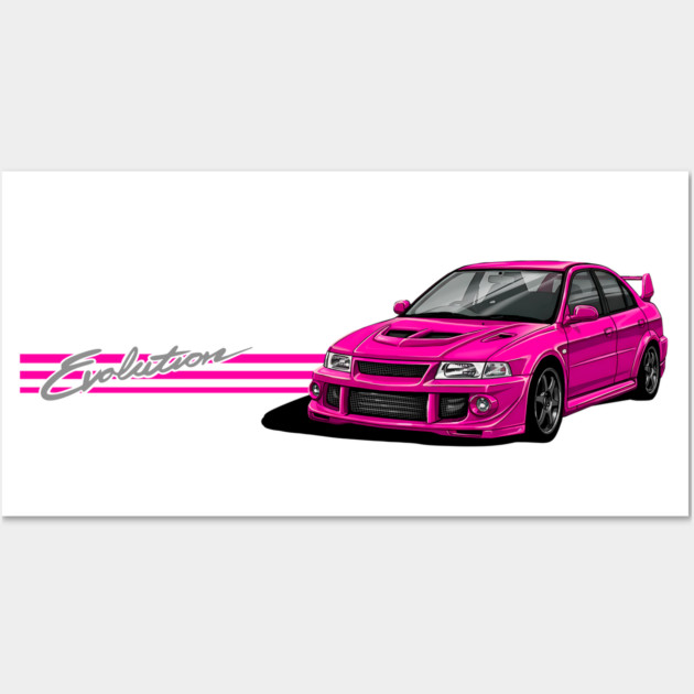 mitsubishi evo classic car Wall Art by monsalveautos