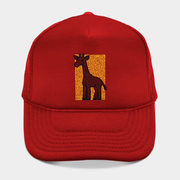 Linocut Giraffe Art - Safari-Themed Decor by TuncGK