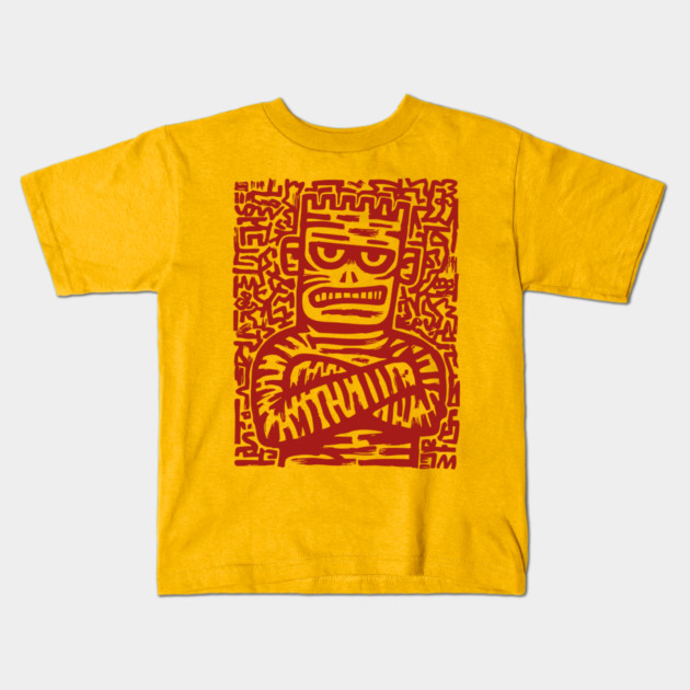 Spooky Cute Frankenstein Monster Art for Kids Halloween Gift Kids T-Shirt by TuncGK