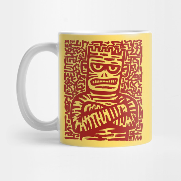 Spooky Cute Frankenstein Monster Art for Kids Halloween Gift by TuncGK