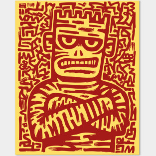 Spooky Cute Frankenstein Monster Art for Kids Halloween Gift Posters and Art