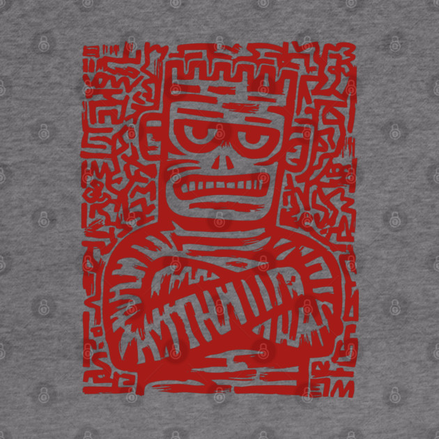 Spooky Cute Frankenstein Monster Art for Kids Halloween Gift by TuncGK