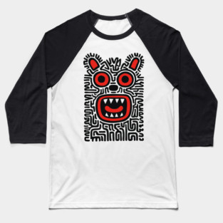 Fierce Tribal Monster Graphic for Cool Kids Baseball T-Shirt