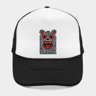 Fierce Tribal Monster Graphic for Cool Kids Hat