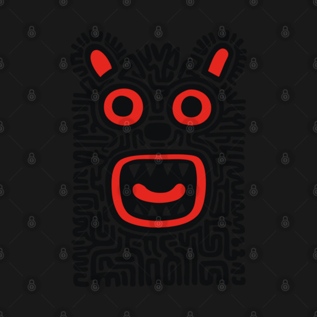 Fierce Tribal Monster Graphic for Cool Kids by TuncGK