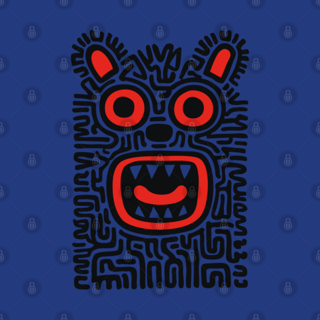 Fierce Tribal Monster Graphic for Cool Kids by TuncGK