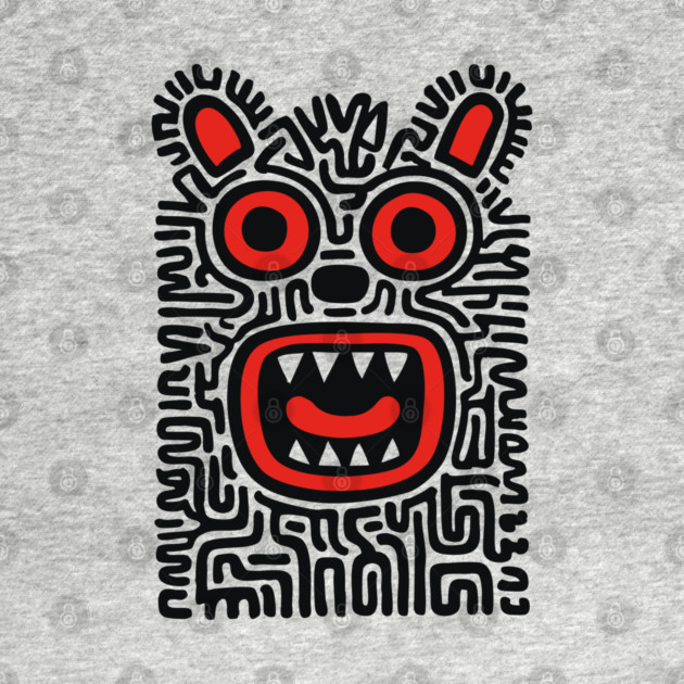Fierce Tribal Monster Graphic for Cool Kids by TuncGK