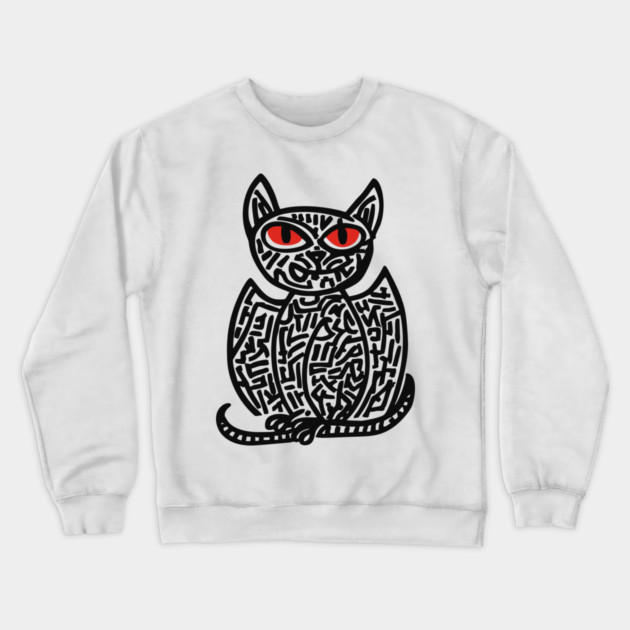 Fantasy Owl Cat Creature for Imaginative Kids Room Decor Crewneck Sweatshirt by TuncGK