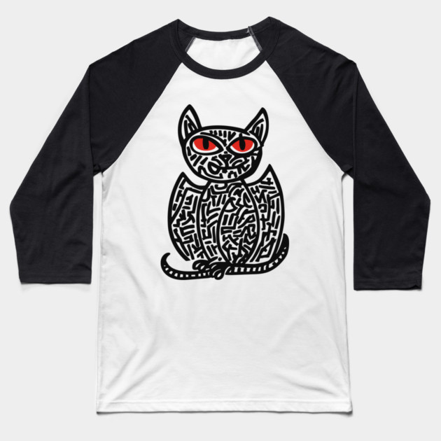 Fantasy Owl Cat Creature for Imaginative Kids Room Decor Baseball T-Shirt by TuncGK