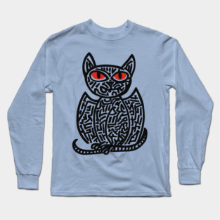Fantasy Owl Cat Creature for Imaginative Kids Room Decor Long Sleeve T-Shirt
