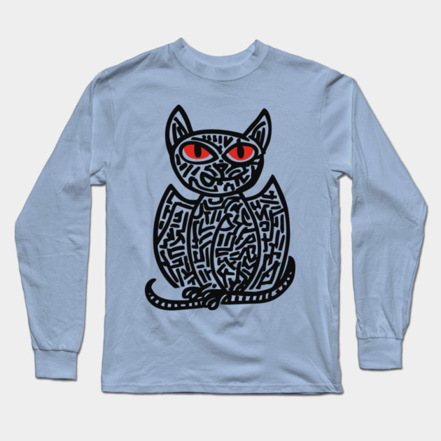 Fantasy Owl Cat Creature for Imaginative Kids Room Decor Long Sleeve T-Shirt by TuncGK