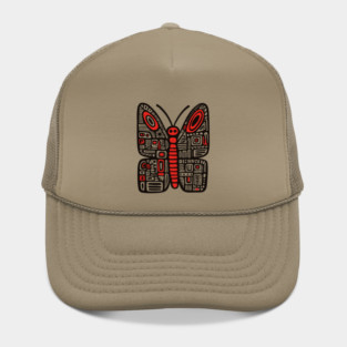 Geometric Folk Art Butterfly for Nature Loving Kids Hat