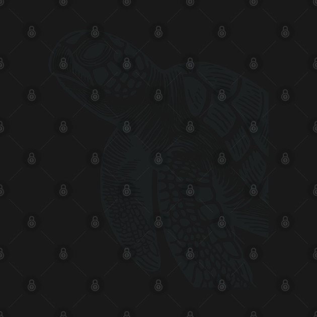 Serene Sea Turtle Linocut Print for Calming Ocean Nursery Decor by TuncGK