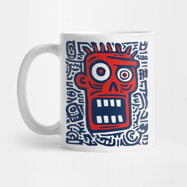 Expressive Street Art Face for Edgy Dorm Room by TuncGK