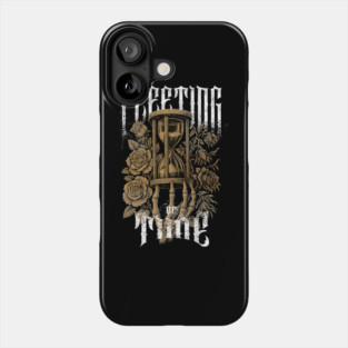 Fleeting of Time – Hourglass & Roses Dark Art Phone Case