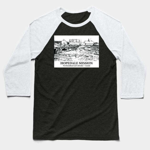 Hopedale Mission - Newfoundland and Labrador Baseball T-Shirt by Lakeric
