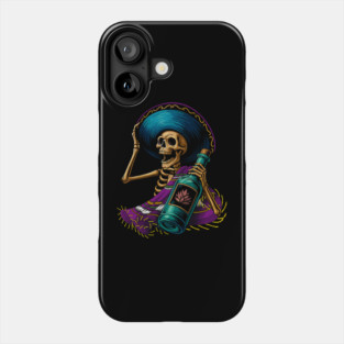 Skeleton Drinking Tequila Dia De Los Muertos Day of The Dead Phone Case