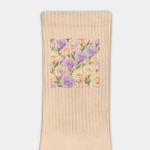 Eustoma  Pastel Floral Pattern by Sharafeldin  's Store