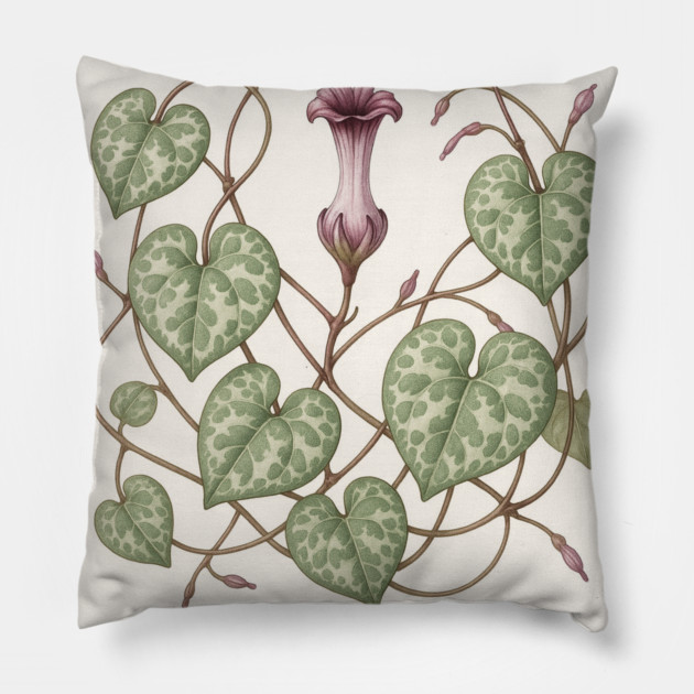 String of Hearts Botanical Cushion Pillow by Sharafeldin  's Store