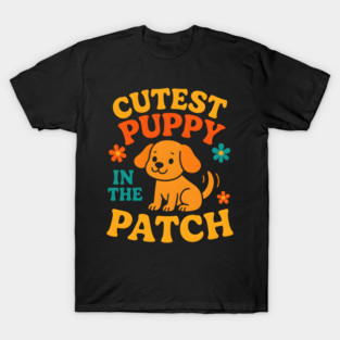 Cutest Puppy in the Patch Funny Dog Autumn Halloween Graphic T-Shirt