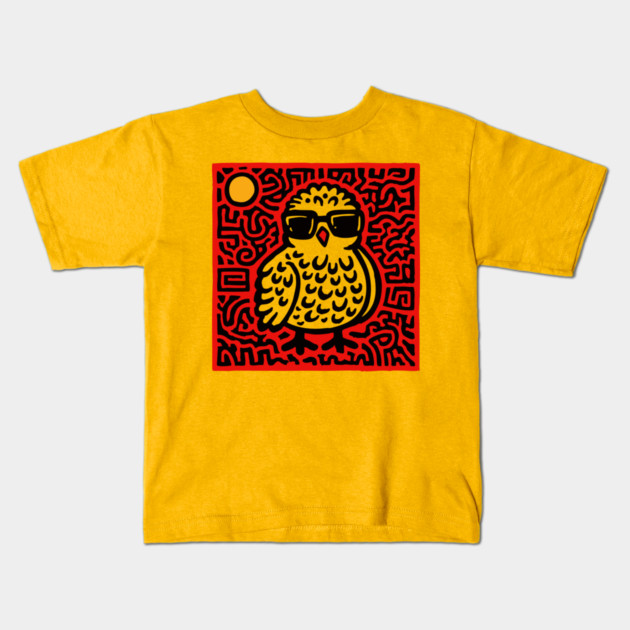 Cool Chick with Sunglasses Art for Quirky Kids Room Decor Kids T-Shirt by TuncGK