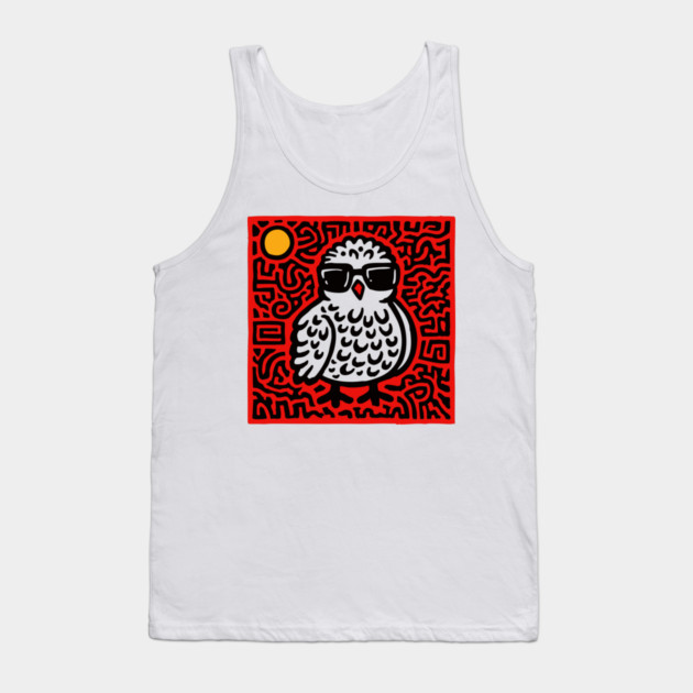 Cool Chick with Sunglasses Art for Quirky Kids Room Decor Tank Top by TuncGK