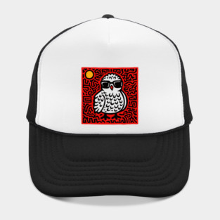 Cool Chick with Sunglasses Art for Quirky Kids Room Decor Hat