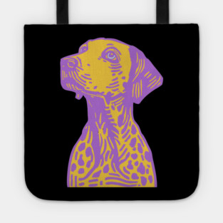 Funky Pop Art Dalmatian for Colorful Dorm Room Decor Tote
