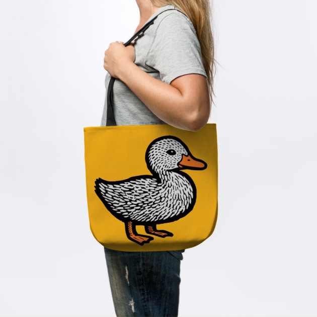 Classic Duckling Woodcut Art for Farm Animal Nursery Theme by TuncGK