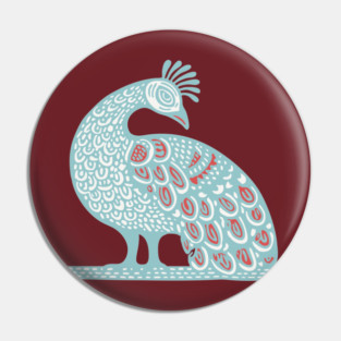 Elegant Peacock Folk Art for Whimsical Nursery Decor Pin