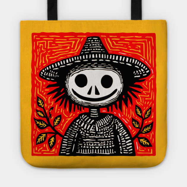 Friendly Scarecrow Art for Kids Halloween and Autumn Decor Tote by TuncGK