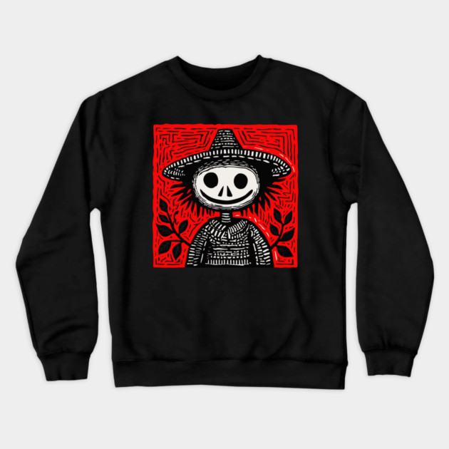 Friendly Scarecrow Art for Kids Halloween and Autumn Decor Crewneck Sweatshirt by TuncGK