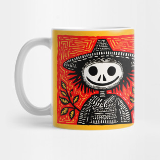Friendly Scarecrow Art for Kids Halloween and Autumn Decor Mug